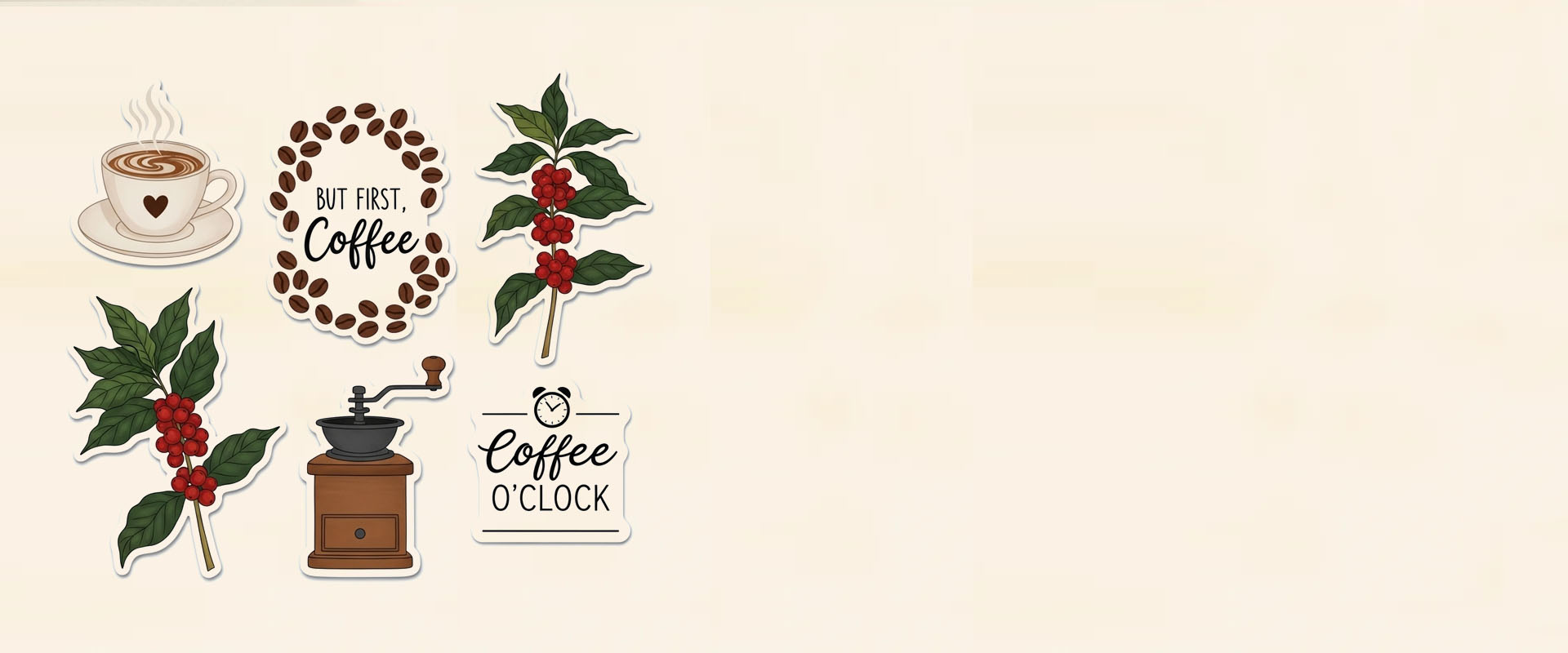 Pegatinas de café
