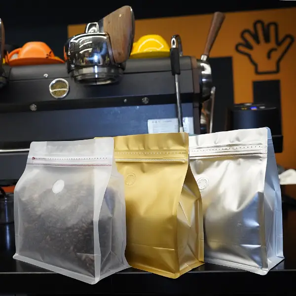 500g bolsas de café horizontales con válvula de desgasificación unidireccional