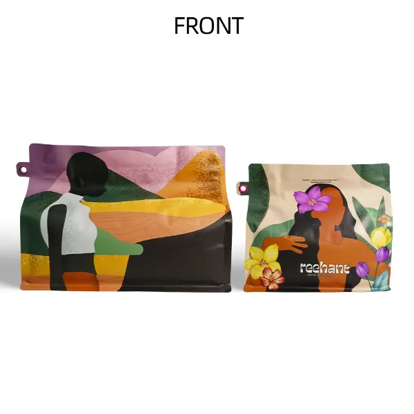 Bolsa de café personalizada de 250g con impresión premium de un set unificado de cajas de embalaje para café