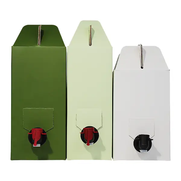 Bolsa personalizada en caja de diferentes colores con grifos dispensadores de bebidas