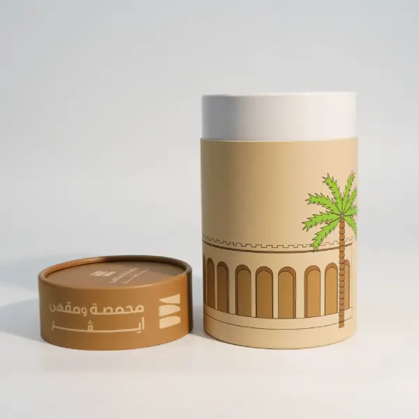 Embalaje personalizado de tubos de papel impresos para set de regalo con vaso de vacío
