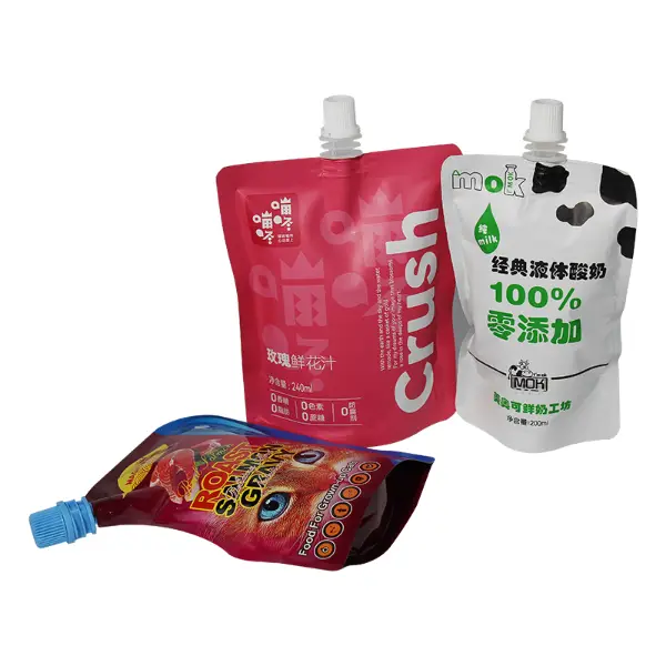 Bolsillo de plástico personalizado para la comida, Envases de alimentos y bebidas para mascotas