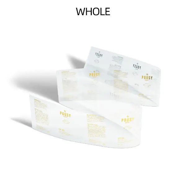 Material PET transparente Pegatinas UV transparentes que muestran alta transparencia