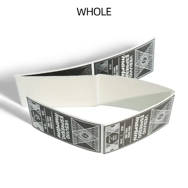 Pegatina de aluminio expuesto con detalle de estampado en caliente plateado