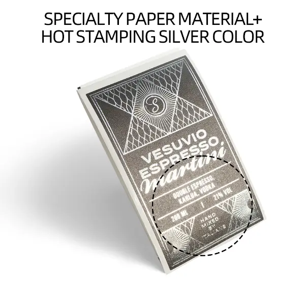 Textura especial de material de adhesivo de aluminio expuesto en papel