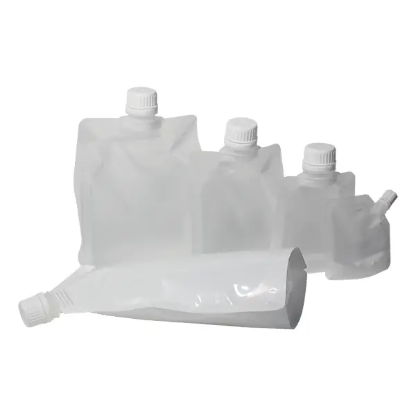 Bolsa transparente con acabado mate flexible que muestra estructura suave y fácil apretar