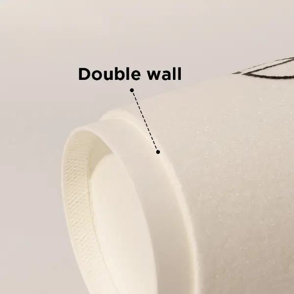 Diseño de aislamiento de doble pared de vaso de esponja de papel