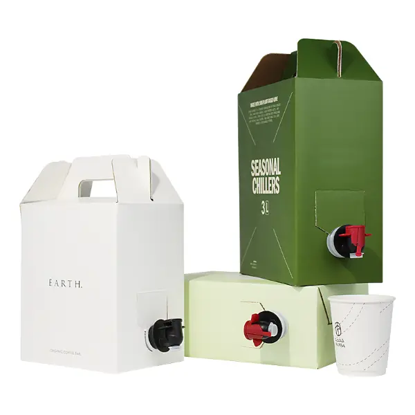 Bolsa de broca para el líquido de café con bolsa de papel personalizada en caja