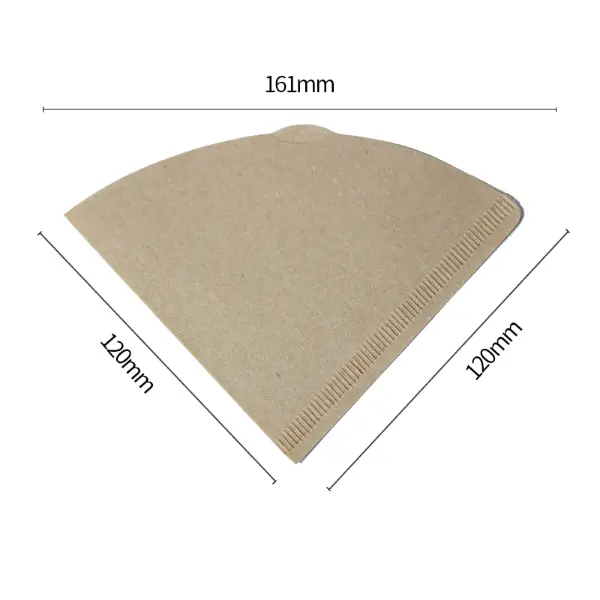 Detalle del tamaño y la forma del papel filtro de café V60