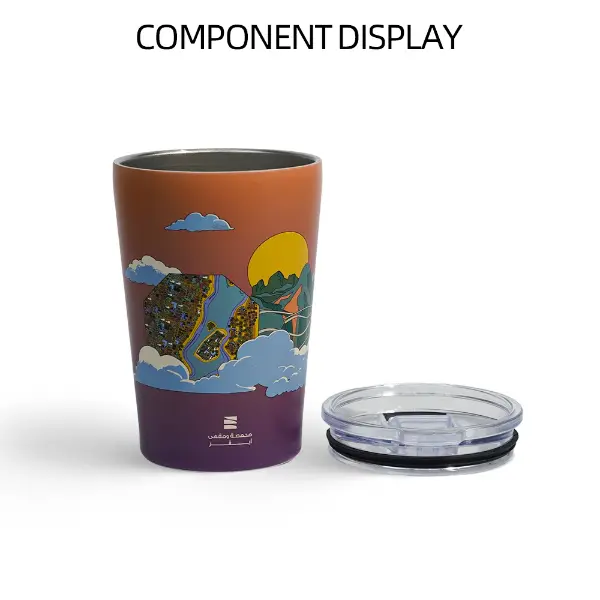 Pantalla componente de la copa aislada al vacío con cuerpo y tapa de acero inoxidable
