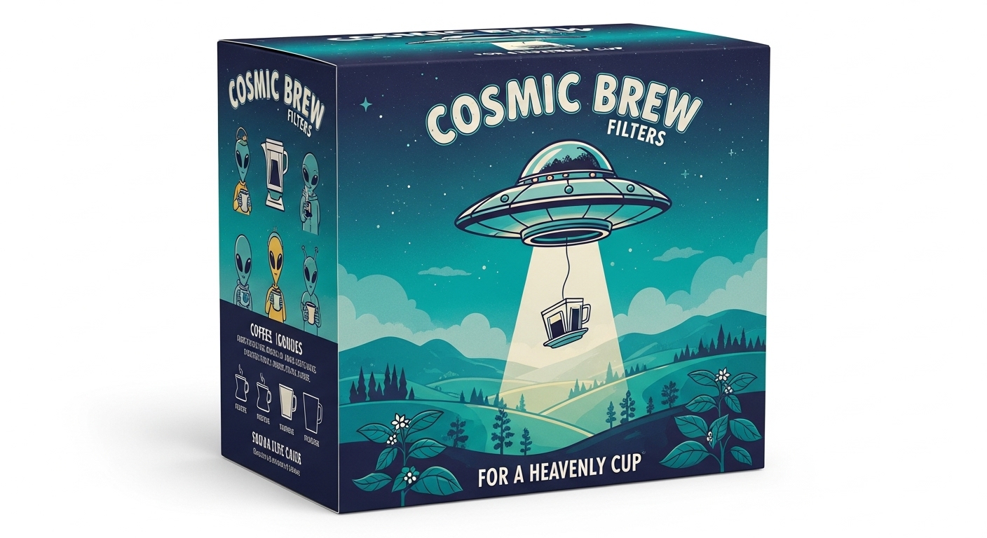 Embalaje de la caja del filtro de café OVNI