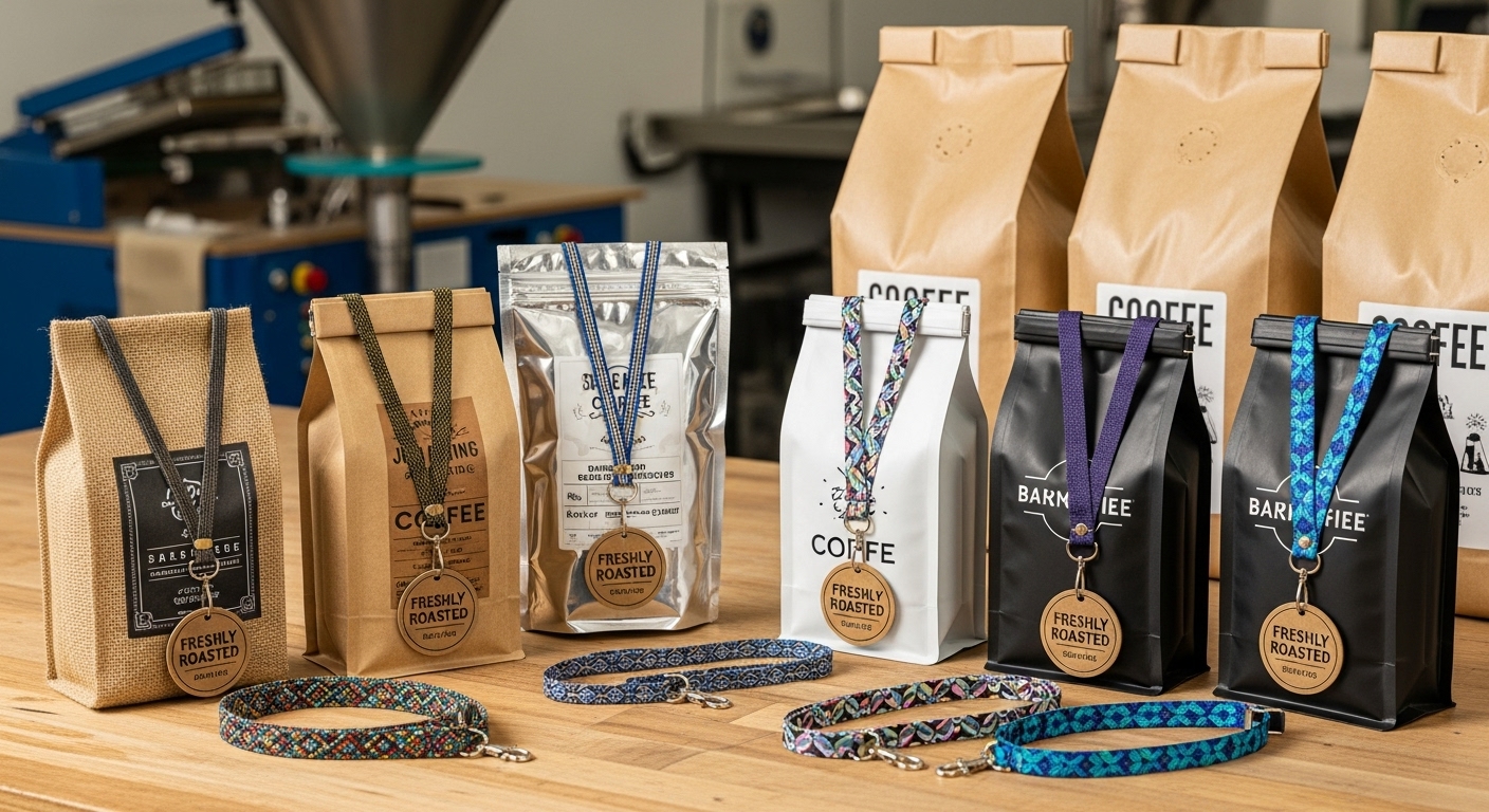 Bolsas de café con fabricante de cordones