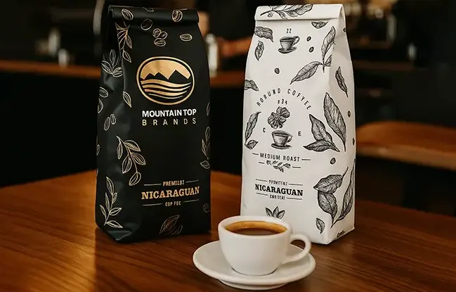 Bolsitas de café con impresión de logotipo