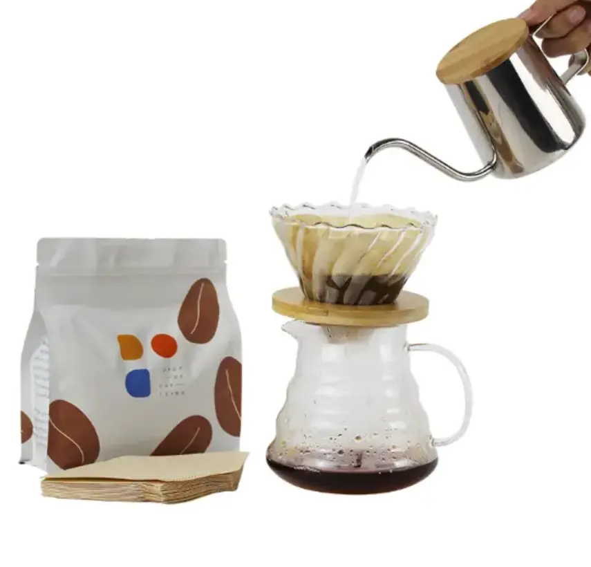 Goteador de café de cristal V60