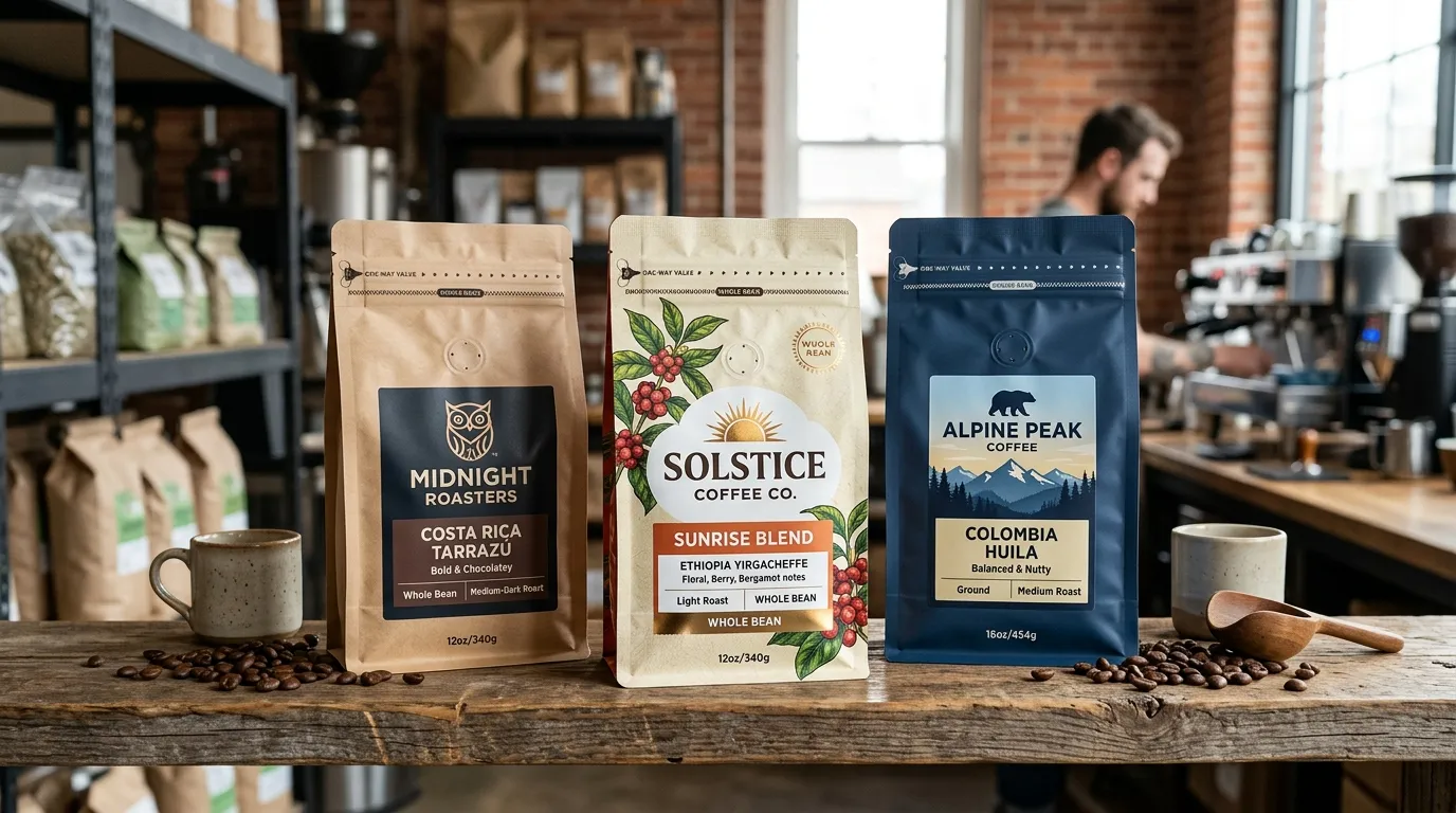 Fábrica de bolsas de envase personalizadas para café