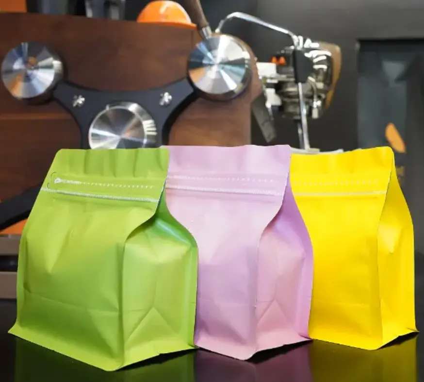 Bolsas de café ecológicas con válvula
