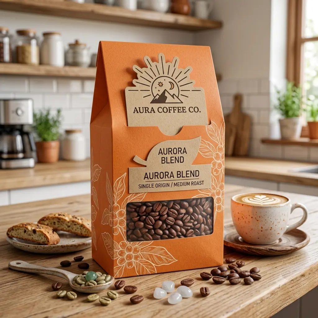bolsas de café impresas en ranuras para tarjetas