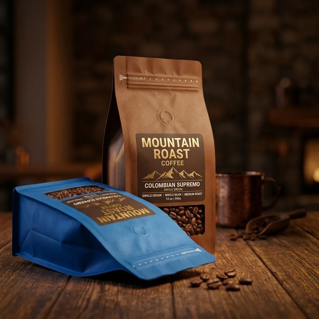 bolsas horizontales personalizadas para cajas de café