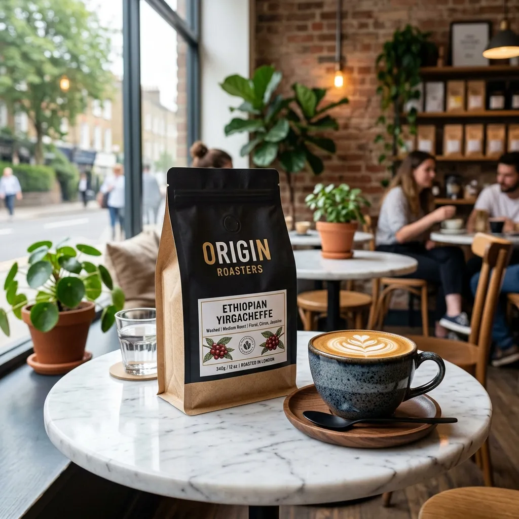 bolsas de café con fondo plano impresas a medida