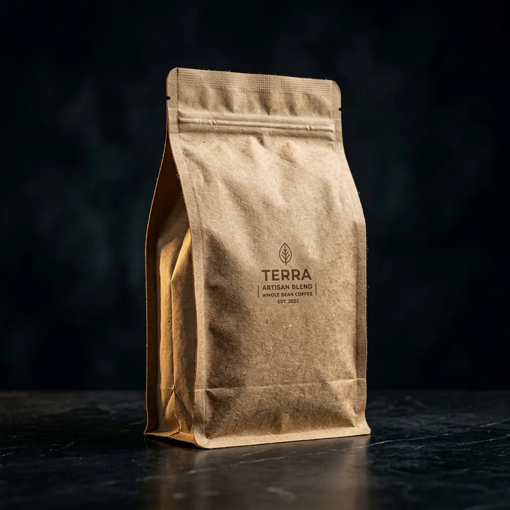 Bolsas de papel de fondo plano