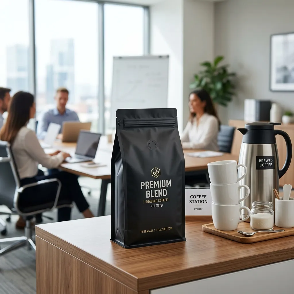 una bolsa de fondo plano y resellable
