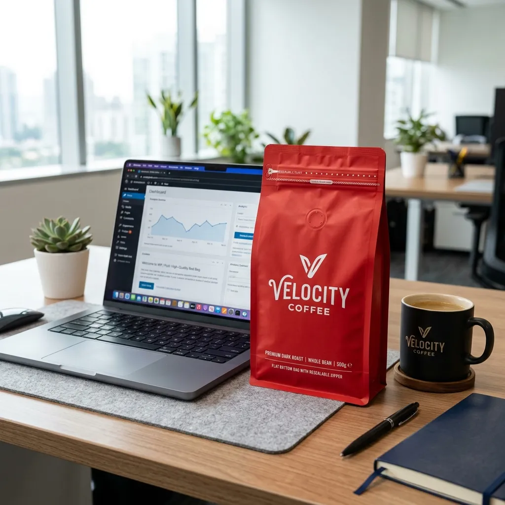 Una bolsa de fondo plano resellable