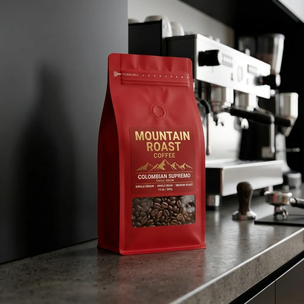 bolsas de café de fondo ancho
