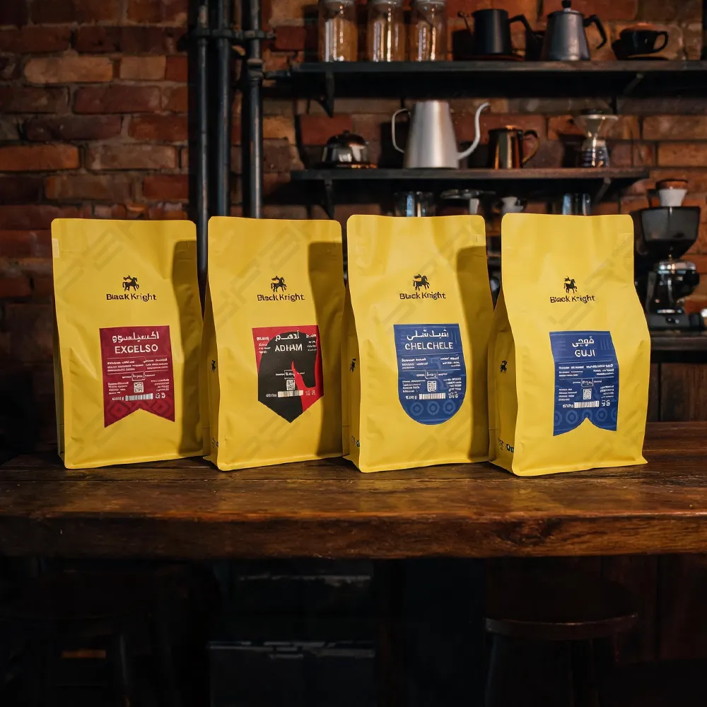 Bolsas de café de fondo plano Soft Touch
