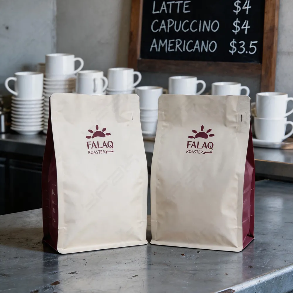 Bolsas de café personalizadas de fondo plano de 250g