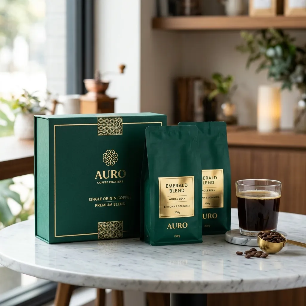 cajas de bolsas de café personalizadas