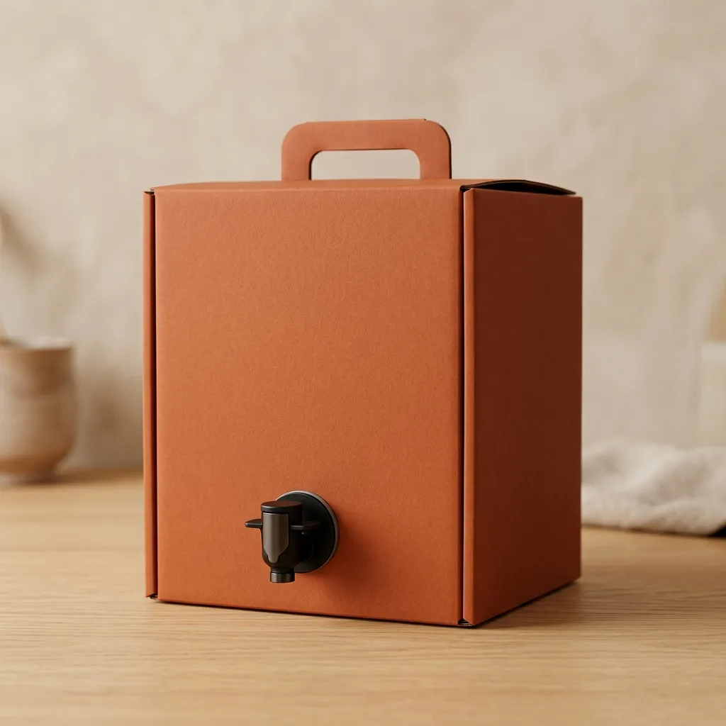 Envase de bolsa de café en caja