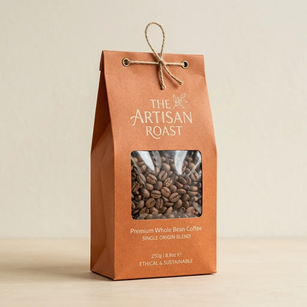 bolsa-regalo-de café sostenible con ventana