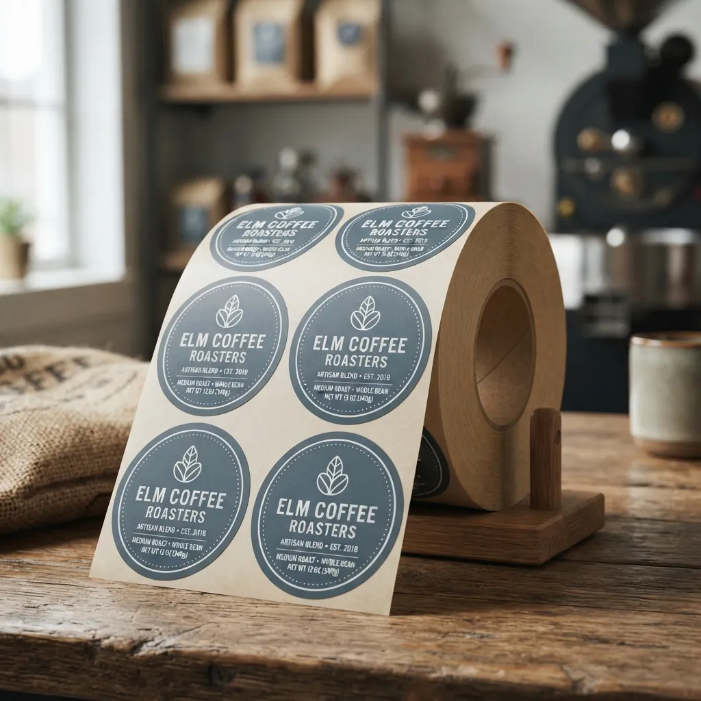 Etiquetas-etiquetas de rollitos de café