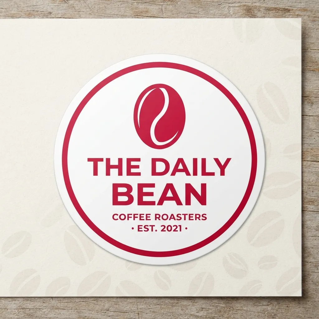 Pegatinas con el logo de café impreso
