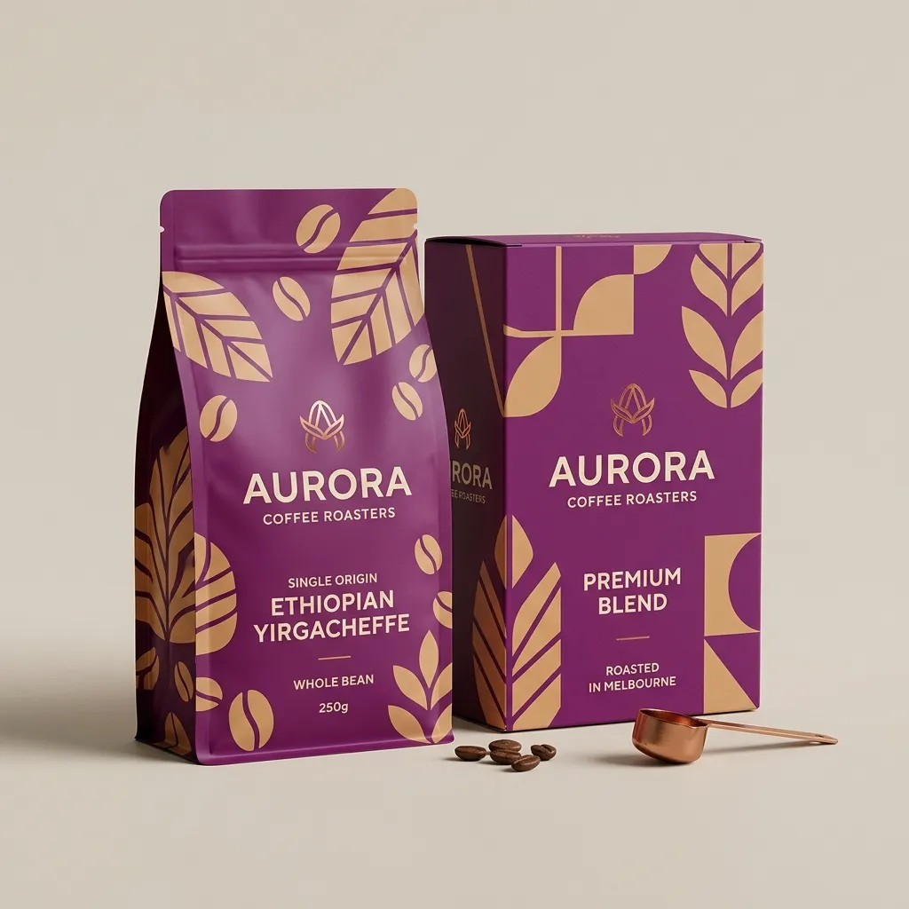 Paquetes de exposición de cajas de café