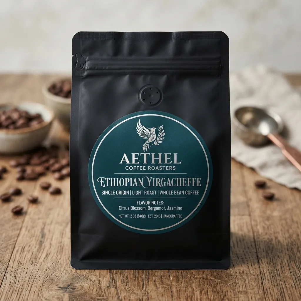 Etiquetas de marcas de bolsitas de café