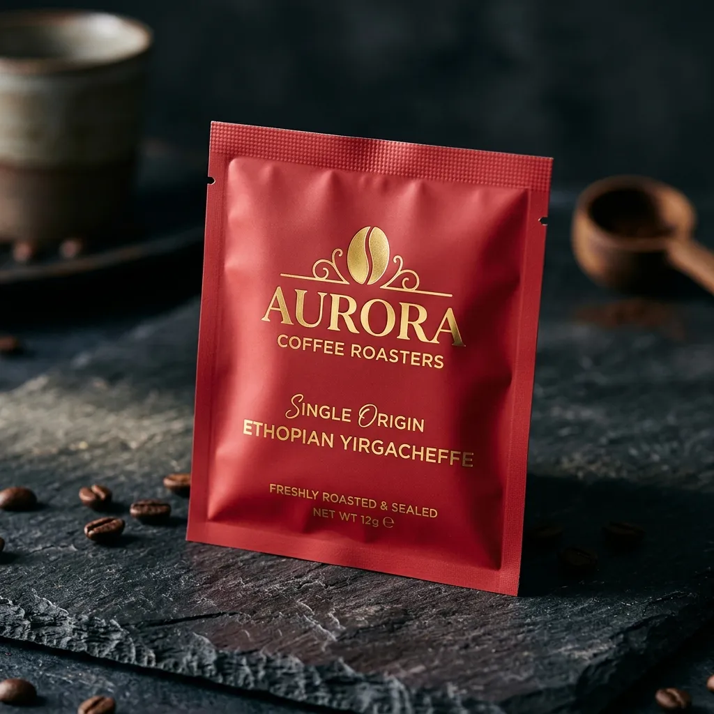 Sobres de café sellados con calor