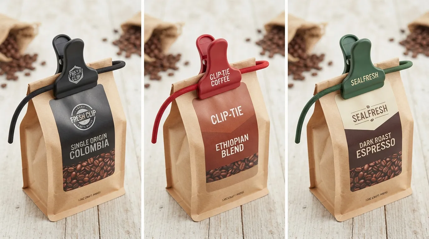 Cierre de cordillas-clips de bolsas de café