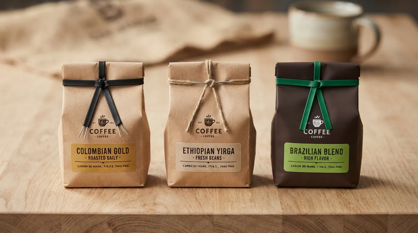 Sellar los ataduras para las bolsas de café