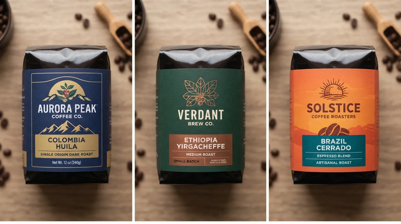 Wrap de etiqueta de café