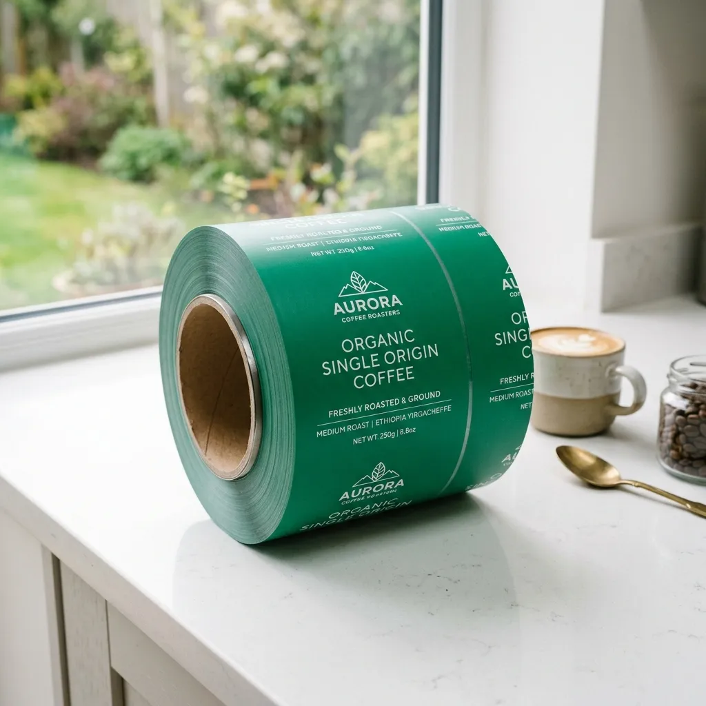 Green_packaging_roll_on_countertop_