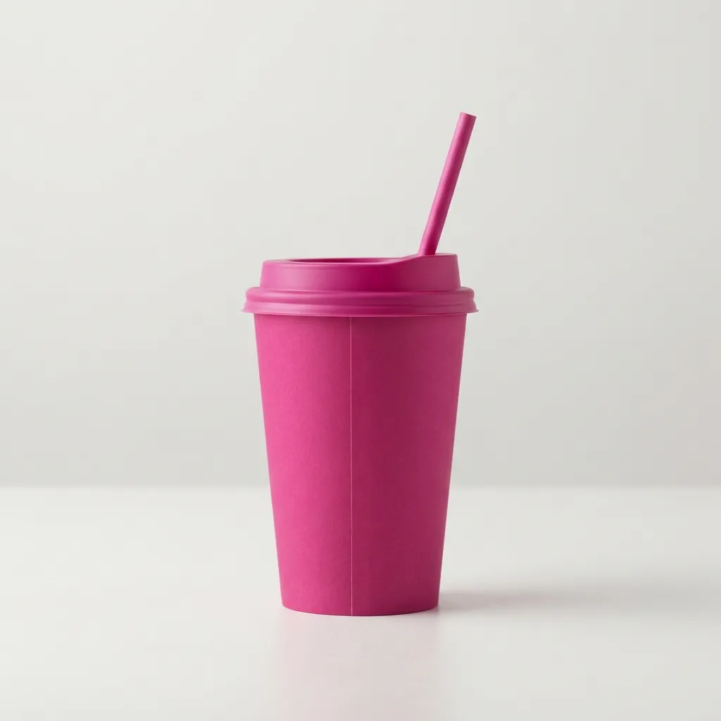 Magenta_paper_beverage_cup