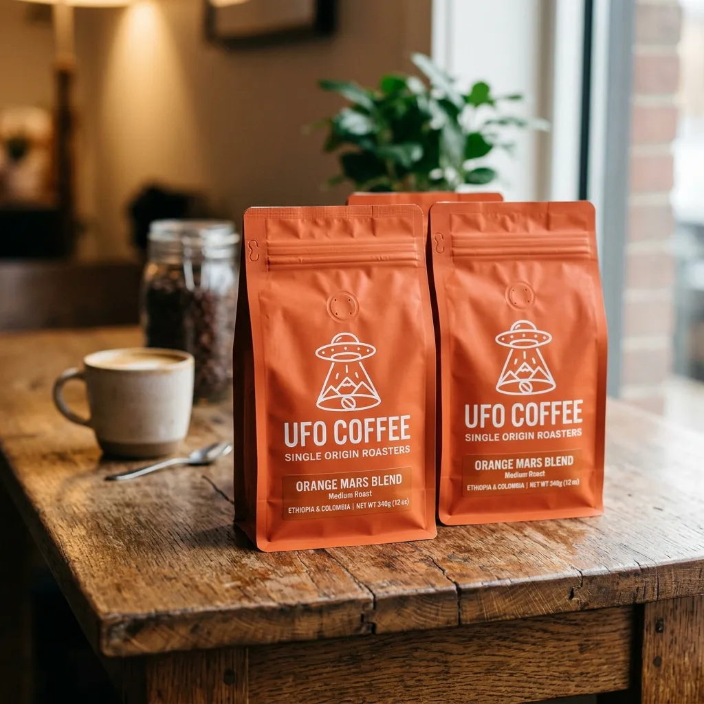 Bolsas de caja-de café de kraft-ovni
