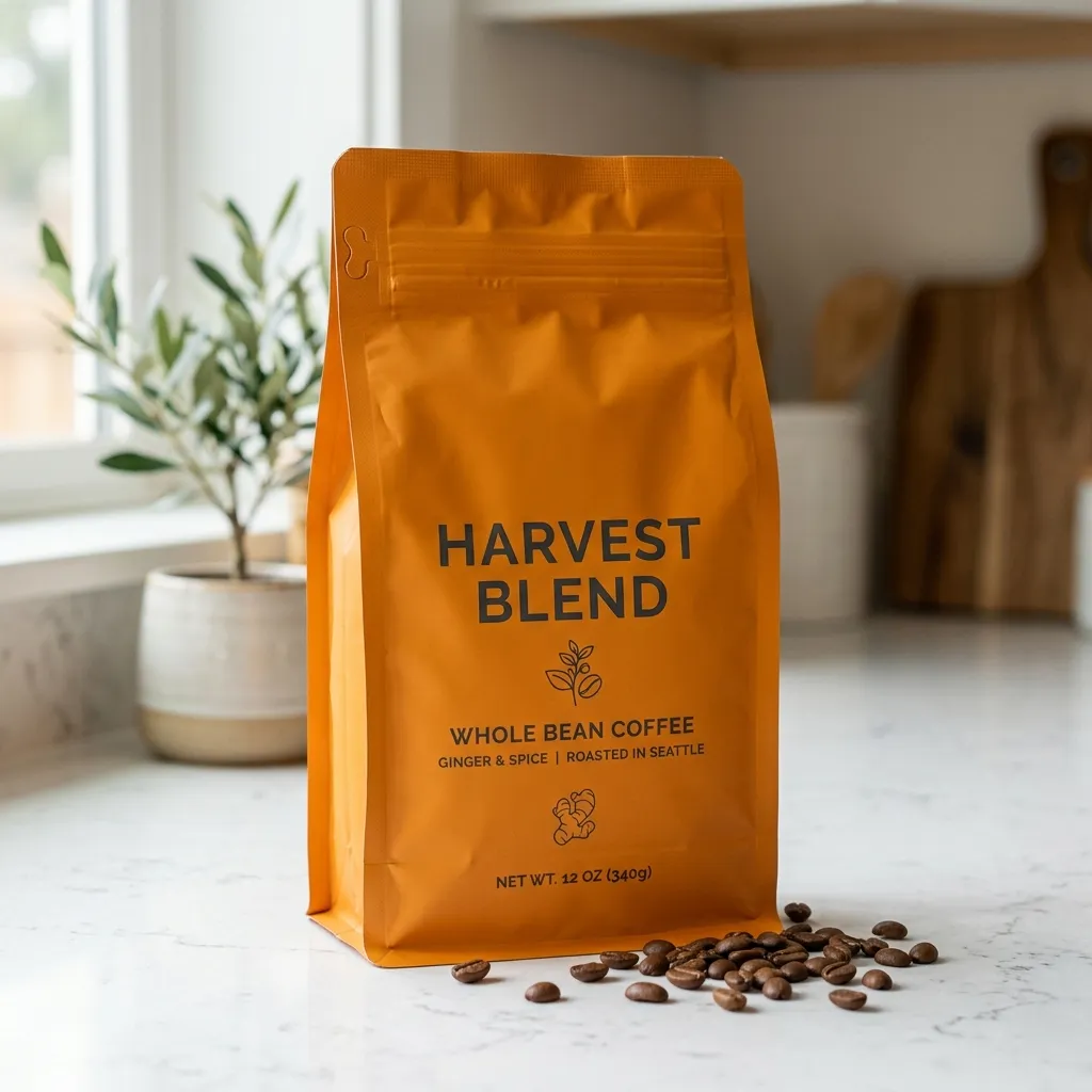 Orange_coffee_pouch_on_countertop