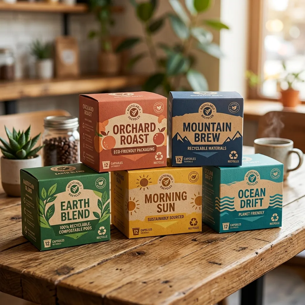 cajas de café reciclables