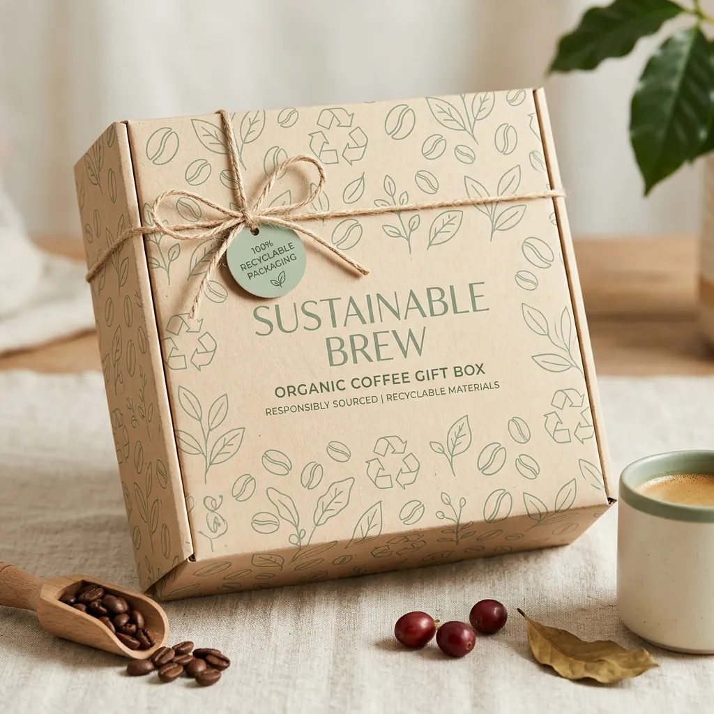 cajas de regalo de café reciclables impresas