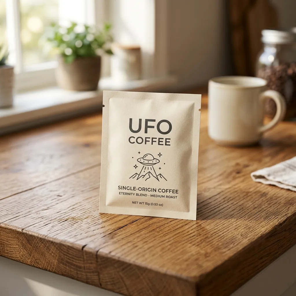 UFO_coffee_sachet_on_countertop_