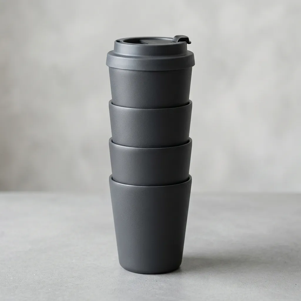 Paquetes de tazas de café al vacío