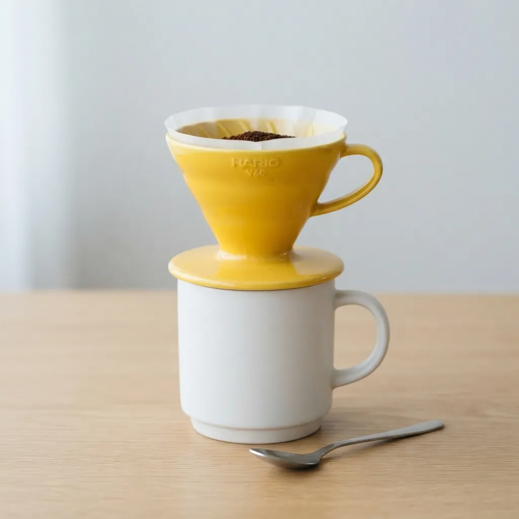 Yellow_ceramic_coffee_dripper_