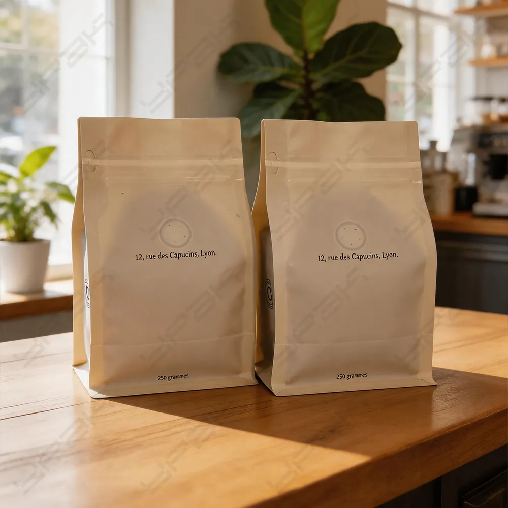 fabricante de bolsas de café reciclables